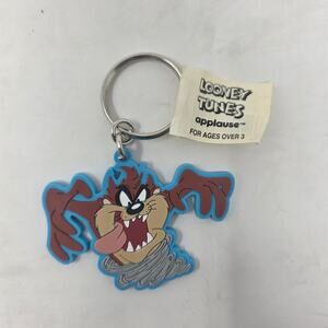 Vintage 1997 TazManian Whirlwind Vinyl Looney Tunes Key Chain